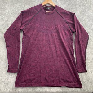 Alphalete Shirt Womens XL Purple Heather Compression Tee Exercise Athleisure Gym